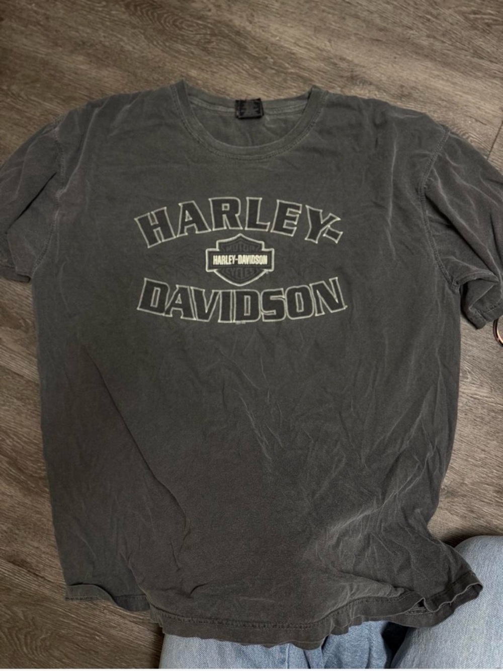 Harley-Davidson Black Vintage-Style Logo Short Sleeve Tee